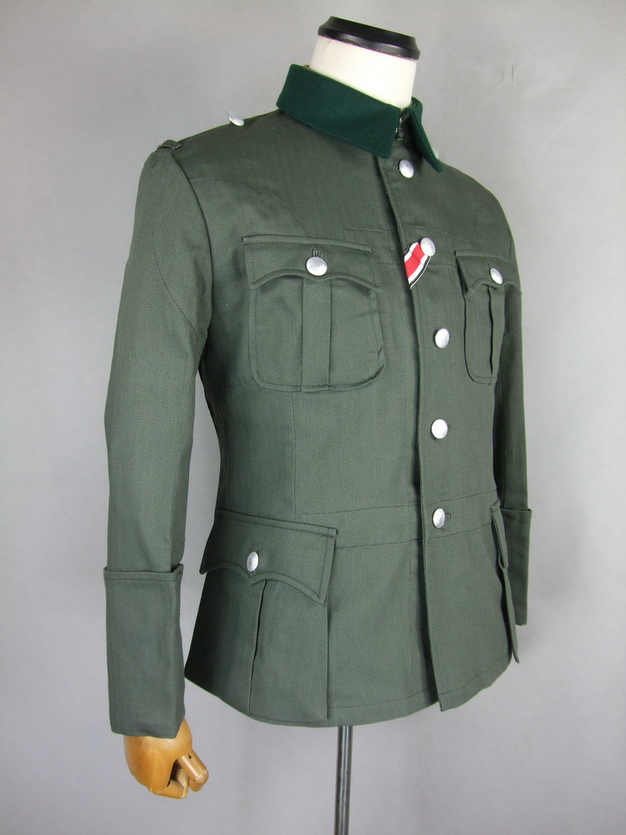 WWII German M36 Officer Summer HBT Field Tunic Jacket – Hikishop