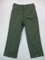 WWII British Denim Battledress Trousers Pants Early Olive Green