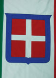 WW1 WWII Kingdom of Italy Cotton Flag With Savoy Coat of Arms 59” x 37”