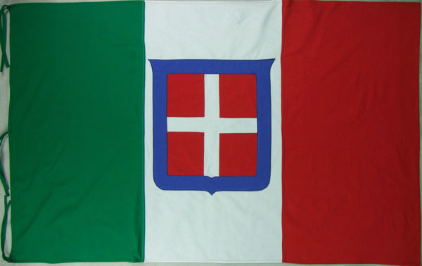 WW1 WWII Kingdom of Italy Cotton Flag With Savoy Coat of Arms 59” x 37”