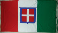 WW1 WWII Kingdom of Italy Cotton Flag With Savoy Coat of Arms 59” x 37”