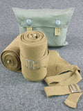 WW2 German WH Mountain Trooper Gebirgsjäger Gaiters Wickelgamaschen Knitted Puttees + Pouch Set