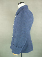 WW1 WW2 French Bluish Iron-grey Wool Chasseurs Alpins M1920 Jacket Vareuse