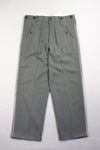 WW2 Stone Grey Gabardine Straight Leg Piped Dress Pants Trousers